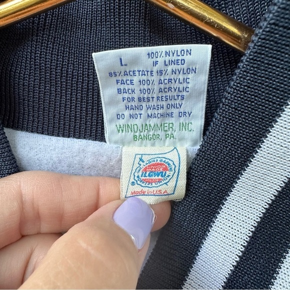 Vintage Windjammer National Postal Mail Handlers Union Satin Bomber Jacket USA - Picture 8 of 9